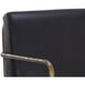Lathan Charcoal Black Leather Lounge Chair